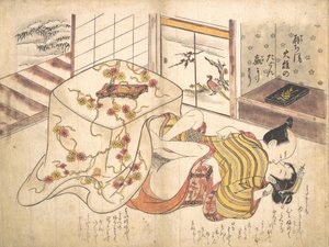 Escena de dormitorio, ca. 1739 de Okumura Masanobu