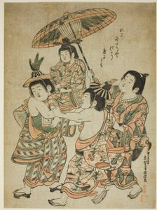 Niños Disfrazados de Chinos de Okumura Masanobu