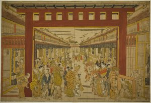 Nakanocho en Yoshiwara de Okumura Masanobu