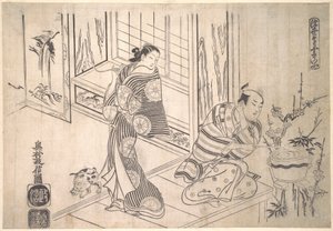 Parodia de la leyenda de Xu You y Chao Fu de Okumura Masanobu