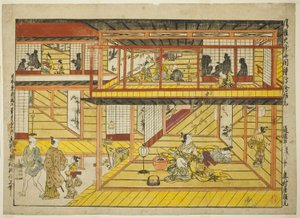 El brasero de la elegancia y la campana de la condenación (Fuga hibachi muken no kane) de Okumura Masanobu