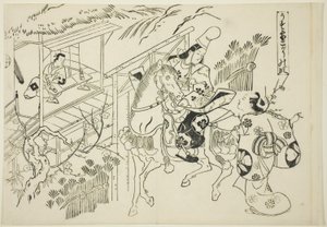 Usuyuki: La escena de Kogo (Usuyuki Kogo no dan), de la serie "Escenas famosas de obras de marionetas japonesas (Yamato irotake)" de Okumura Masanobu