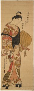 Wakashu in der Gestalt eines Komusō de Okumura Masanobu