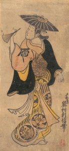 El actor Sanjo Kantaro 1697-1763 como una mujer, ca. 1730 de Okumura Toshinobu