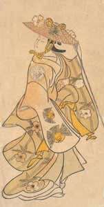 Actor Sanjo Kantaro 1697-1763 como una mujer, ca. 1730 de Okumura Toshinobu
