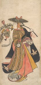 Actor Sanogawa Ichimatsu como cortesana durante el Festival Tanabata de Okumura Toshinobu