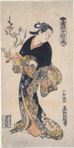 Vestida con Yakatafu de Okumura Toshinobu