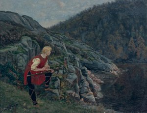 Cazadora de patos en Holskov de Olaf Isaachsen