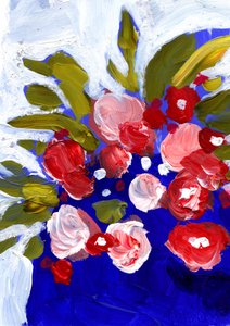 Flores abstractas llenas de colorido de Olga Skomorokhova