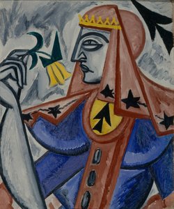 Reina de espadas, 1913-1914 de Olga Rozanova
