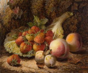Naturaleza muerta con fresas, 1916 de Oliver Clare