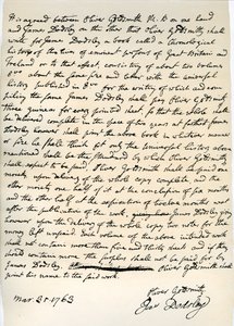 Acuerdo de Oliver Goldsmith para escribir para James Dodsley, 31 de marzo de 1763