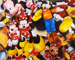 La chute des anges rebelles, 2014 (acrílico sobre lienzo)