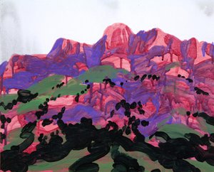 Leukerbad 19, 2012 (acrílico sobre lienzo) de Olivier Morel
