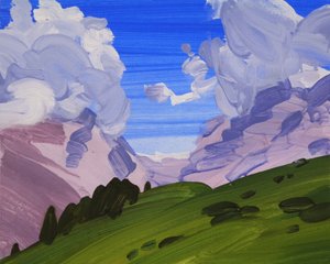 Leukerbad 24, 2012 (acrílico sobre lienzo) de Olivier Morel