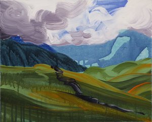Leukerbad 26, 2014 (acrílico sobre lienzo) de Olivier Morel