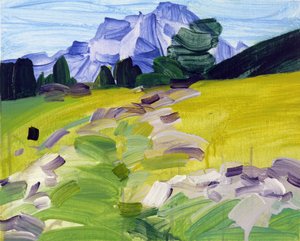 Leukerbad 36, 2017 (acrílico sobre lienzo) de Olivier Morel