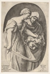 Judith con la cabeza de Holofernes en su mano izquierda y una espada en su mano derecha, 1606 de Oliviero Gatti