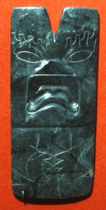 Hacha con cara de jaguar, período Preclásico de Olmec