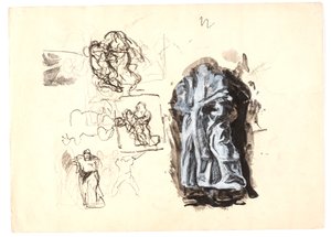 Bocetos de figuras y composiciones de Oluf Hartmann