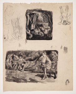 Motivos literarios y dibujos de figuras sueltas de Oluf Hartmann