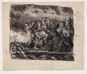 Escena de batalla de Oluf Hartmann