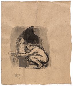 Estudio para "Dédalo e Ícaro" de Oluf Hartmann