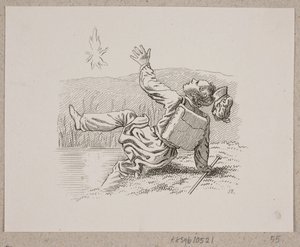 El hombre de la linterna y el caminante