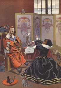 Cardenal Richelieu con sus gatos