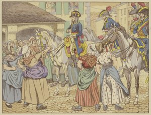 En París en 1795 durante una hambruna, una pescadera reprochó a Napoleón por engordar a expensas del pueblo. Sonriendo, respondió: Mírame y di cuál de los dos es el más gordo.