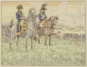 Napoleón y el General Louis Desaix en la Batalla de Marengo, 24 de junio de 1800 de Onfray de Breville Job