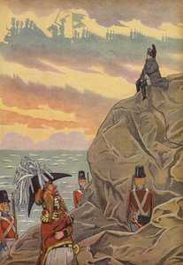 Napoleón en Santa Elena, custodiado por los británicos