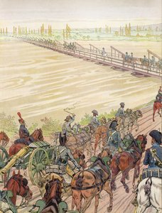 Napoleón cruzando el Rin, 1 de octubre de 1805 de Onfray de Breville Job