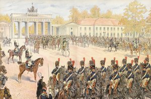 Napoleón entrando en Berlín en triunfo de Onfray de Breville Job