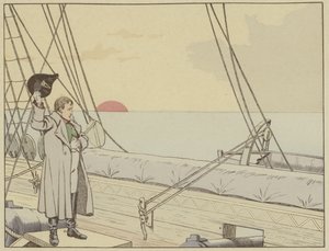 Napoleón a bordo del HMS Bellerophon después de haberse rendido a los británicos, 15 de julio de 1815 de Onfray de Breville Job