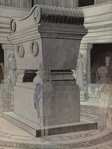 Tumba de Napoleón en Les Invalides, París, custodiada por soldados fantasmas