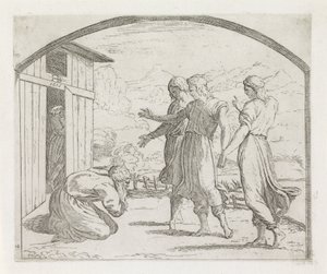 Abraham y los tres ángeles Pinturas en la Logia de Rafael (título de la serie)
