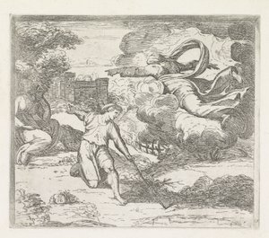 Dios advierte a Isaac que no vaya a Egipto Pinturas en la Logia de Rafael (título de la serie) de Orazio Borgianni