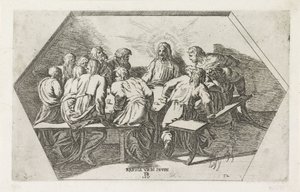 Última cena Pinturas en la Logia de Rafael (título de la serie) de Orazio Borgianni