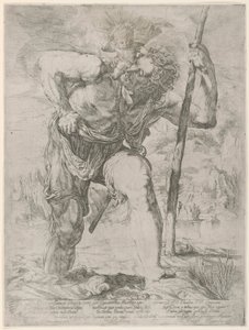 San Cristóbal cargando al Niño Jesús de Orazio Borgianni