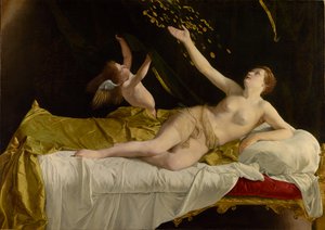 Danaë y la lluvia de oro de Orazio Gentileschi
