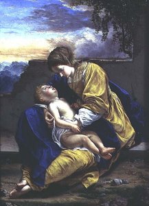 Madonna y el Niño de Orazio Gentileschi