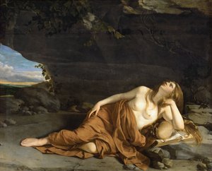 María Magdalena arrepentida por Orazio Gentileschi, ca. 1625 de Orazio Gentileschi