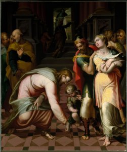 Cristo y la adúltera de Orazio Samacchini