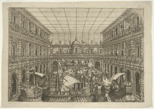 Naumaquia en el patio del Palazzo Pitti de Orazio Scarabelli