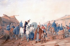Base de suministros del ejército británico en el puerto de Balaclava de Orlando Norie