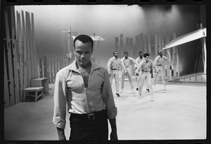 Harry Belafonte en el set de un especial de TV de Orlando Suero