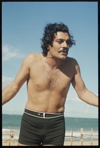Omar Sharif en la playa