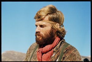 Robert Redford en el set de 