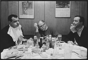 Walther Matthau, Billy Wilder y Jack Lemmon en el set de 